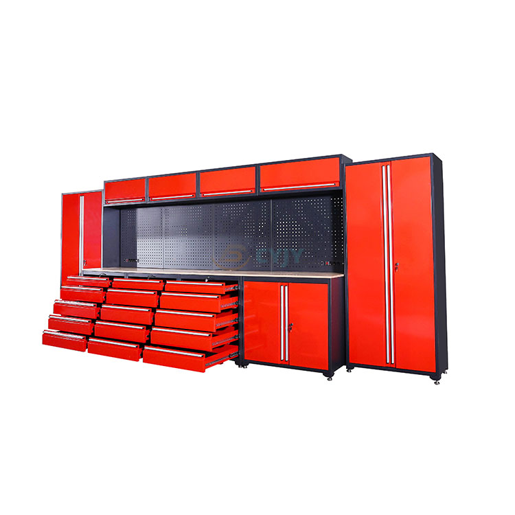 Elevate Your Garage Organization: Key Features and Benefits of a Wood Countertop Garage Cabinet Combination