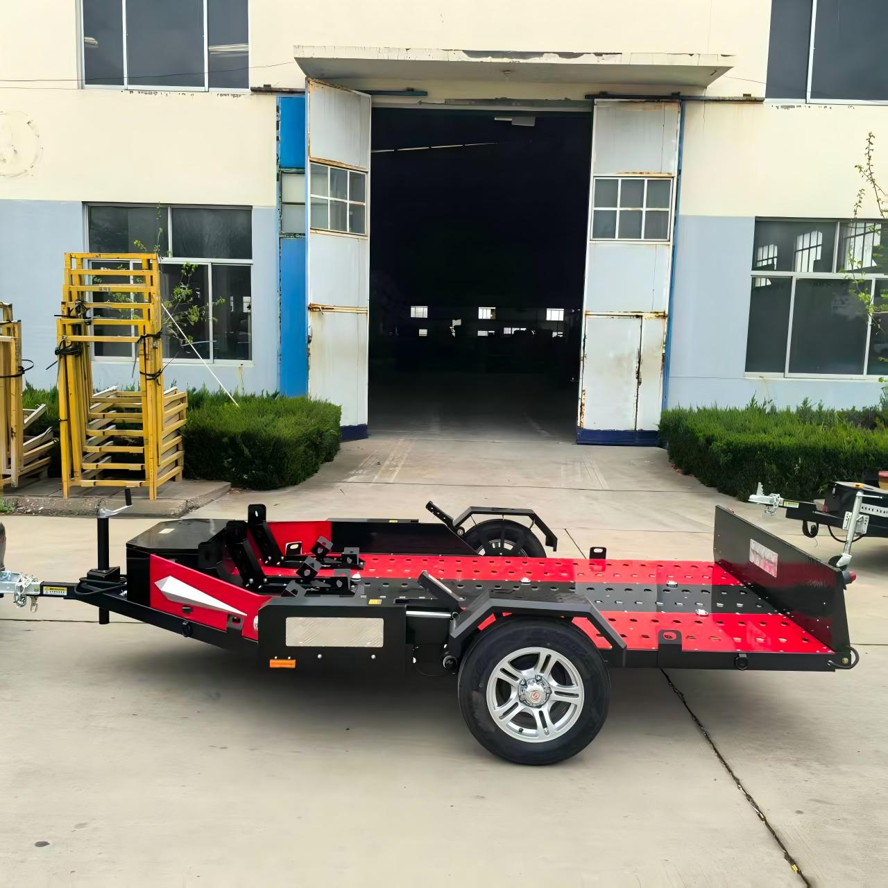 China Model 190 Remote Control Hydraulic Lift 3-Bike Motorcycle Trailer Factory: Premium Quality Trailers for Effortless Motorcycle Hauling